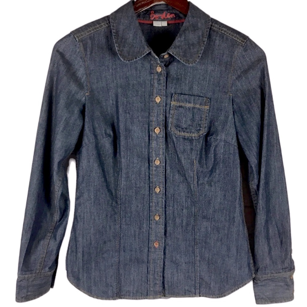 Boden Denim‎ Button Down Shirt WA383 Women’s Size 2